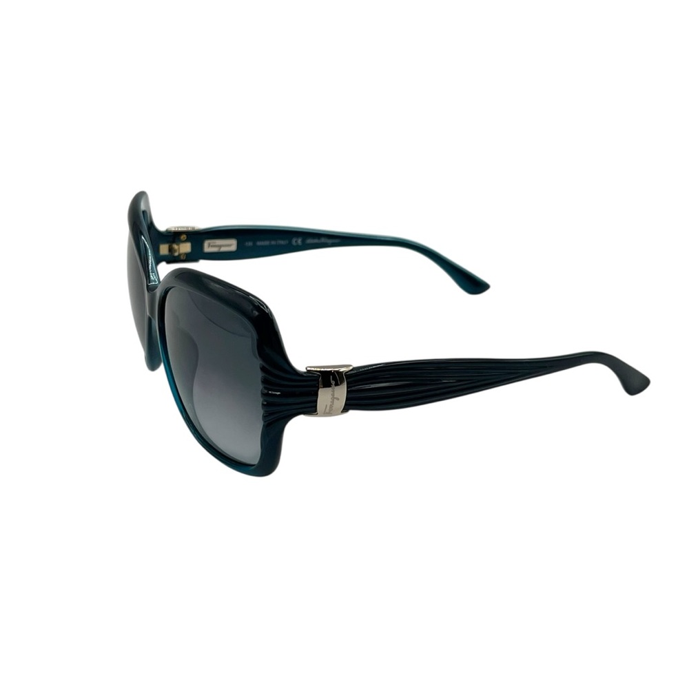 Salvatore Ferragamo Oversized Blue Butterfly Sunglasses w/ Case - Picture 5 of 7